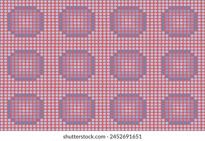 Octagonal pattern, background, polka dots, gradient, dots, abstract, colorful, modern, vector.