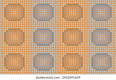 Octagonal pattern, background, polka dots, gradient, dots, abstract, colorful, modern, vector.