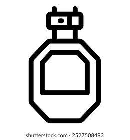 Frasco de perfume octogonal com pulverizador fragrância, um símbolo de luxo e elegância
