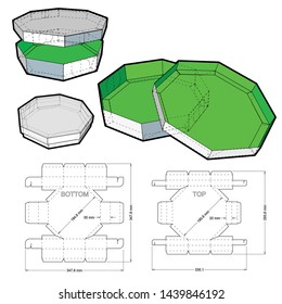 Octagonal self assembly packaging and Die-cut Pattern