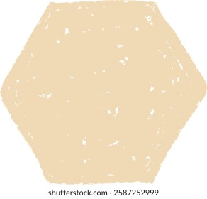Octagonal Shape Crayon Hand Drawn Vector Illustration