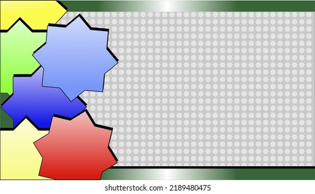 octagonal star background with multiple color composition