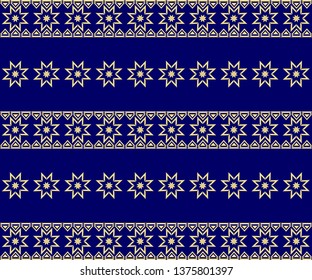 Octagonal star in blue background