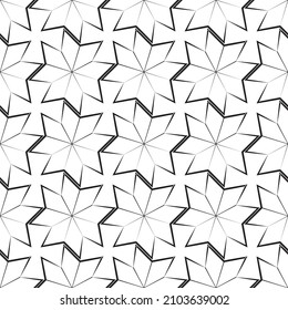 octagonal star, cross, mosaic pattern, tile, puzzle, seamless vector background. 