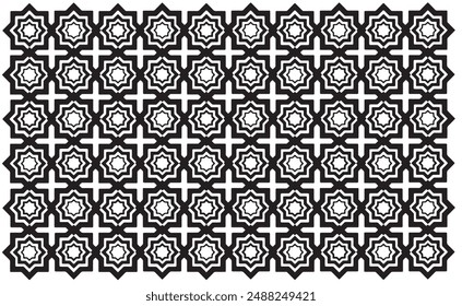 Octagonal star geometric pattern background, ideal for Islamic backgrounds