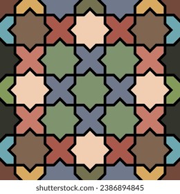 Octagonal star on a dark background