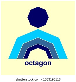 octagonal vector logo for companies