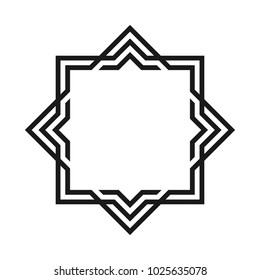 octagonal vector logo. octagram logo.