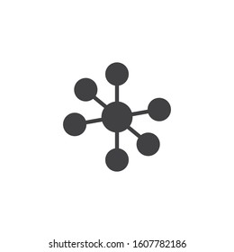 Octahedral structure vector icon. filled flat sign for mobile concept and web design. Octahedral molecular geometry formula glyph icon. Symbol, logo illustration. Vector graphics