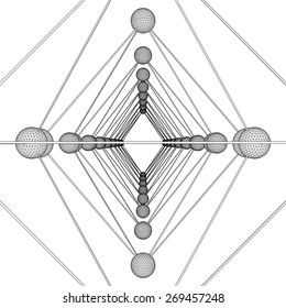 Octahedron DNA Molecule Structure Vector 
