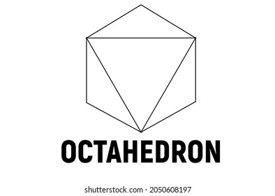 octahedron sketch, plato solids for math