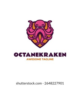 Octane Kraken Emblem Logo Design