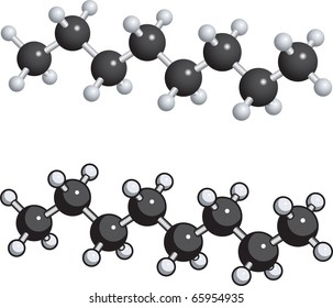 Octane molecule