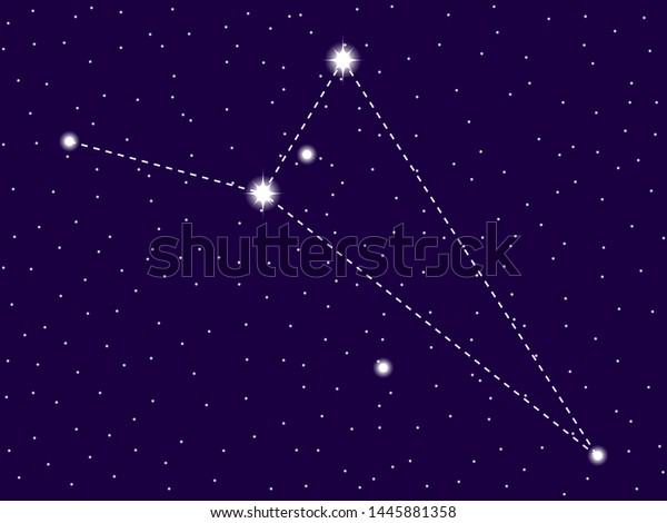 Octans Constellation Starry Night Sky Cluster Stock Vector (Royalty ...