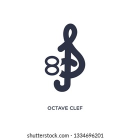 octave clef icon. Simple element illustration from music and media concept. octave clef editable symbol design on white background. Can be use for web and mobile.