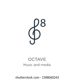 Octave icon vector. Trendy flat octave icon from music and media collection isolated on white background. Vector illustration can be used for web and mobile graphic design, logo, eps10