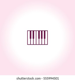 Octave, Piano Keys Vector Icon.