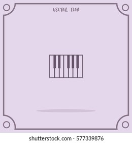 Octave, Piano Keys Vector Icon.