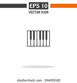 Octave, Piano Keys Vector Icon.