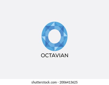 Octavian Abstract O letter unique logo design template