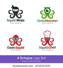 Octo Shape Logo Template Set. Good for Business, Agency, Community and Organization