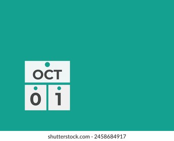 October  1 calendar reminder. 1 October  daily calendar icon template. Calendar 1 October  icon Design template. Vector illustration
