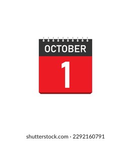 October 1 Concept Design. Vector Illustration.	