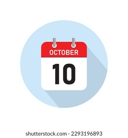 October 10 Concept Design. Vector Illustration.	