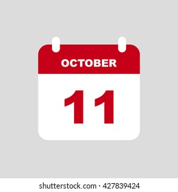 OCTOBER 11 calendar Icon.