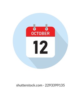 October 12 Concept Design. Vector Illustration.	