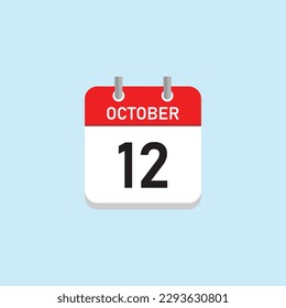 October 12 Concept Design. Vector Illustration.	