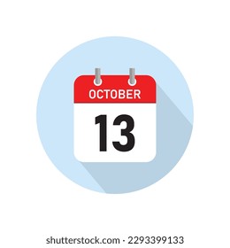 Diseño conceptual del 13 de octubre. Ilustración vectorial.	