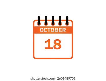 October 18 Calendar Icon – Events, Reminders, and Important Dates