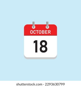 October 18 Concept Design. Vector Illustration.	