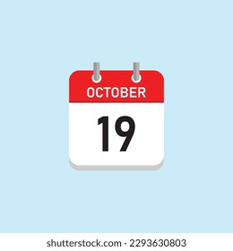 Diseño de Conceptos del 19 de octubre. Ilustración vectorial.	