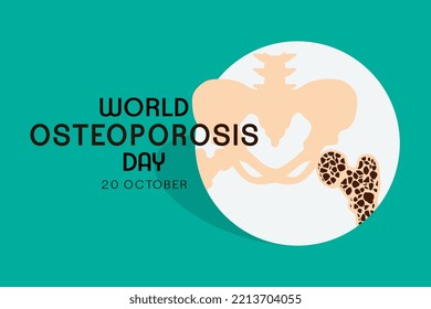 October 20, World Osteoporosis Day vector illustration. Global awareness about the prevention, diagnosis and treatment of osteoporosis