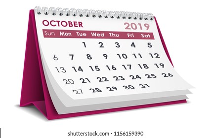 October 2019 calendar