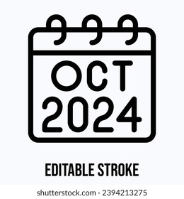 October 2024 Calendar, Vector Calendar.
