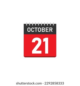 October 21 Concept Design. Vector Illustration.	