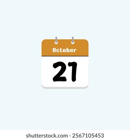 October 21st: Calendar Date Illustration