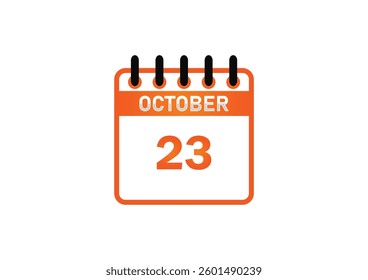 October 23 Calendar Icon – Events, Holidays, Reminders and Celebrations