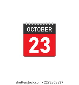 Diseño conceptual del 23 de octubre. Ilustración vectorial.	
