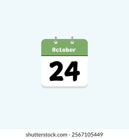 October 24th: Calendar Date Illustration