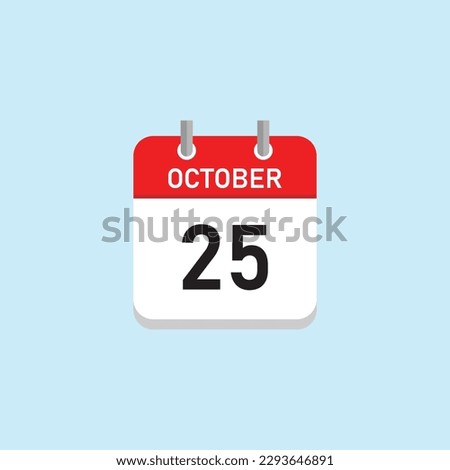 October 25 Concept Design. Vector Illustration.	