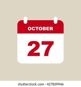 OCTOBER 27 calendar Icon.
