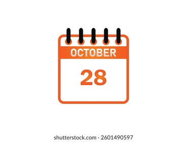 October 28 Calendar Icon – Important Events, Holidays and Reminders