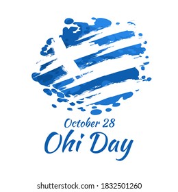 October 28, Happy Ohi Day vector illustration. Public holidays in Greece. Suitable for greeting card, poster and banner.