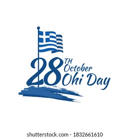 October 28, Happy Ohi Day vector illustration. Public holidays in Greece. Suitable for greeting card, poster and banner.