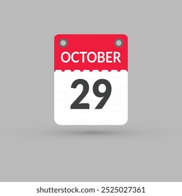 Calendario del 29 de octubre Fecha, Mes icono