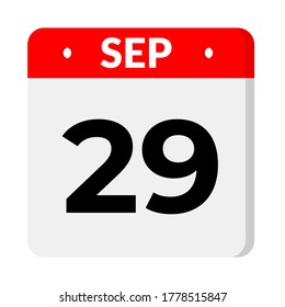 october 29 - flat calendar icon